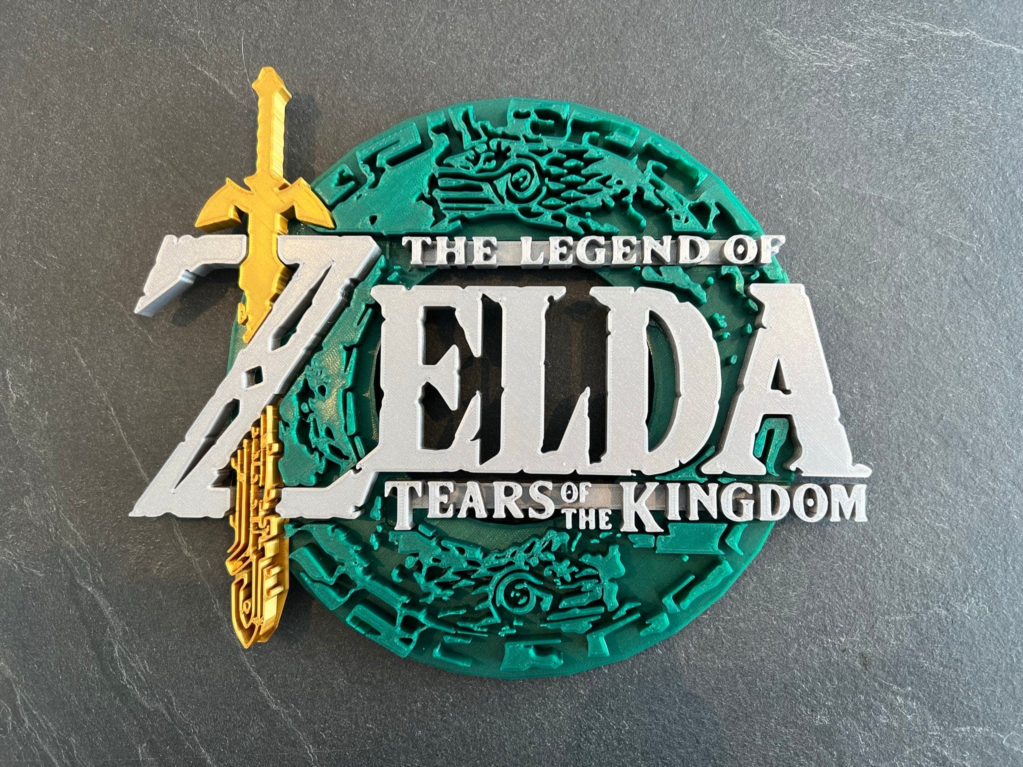 The Legend of Zelda: Tears of the Kingdom Logo 3D printed (Multi-Color)
