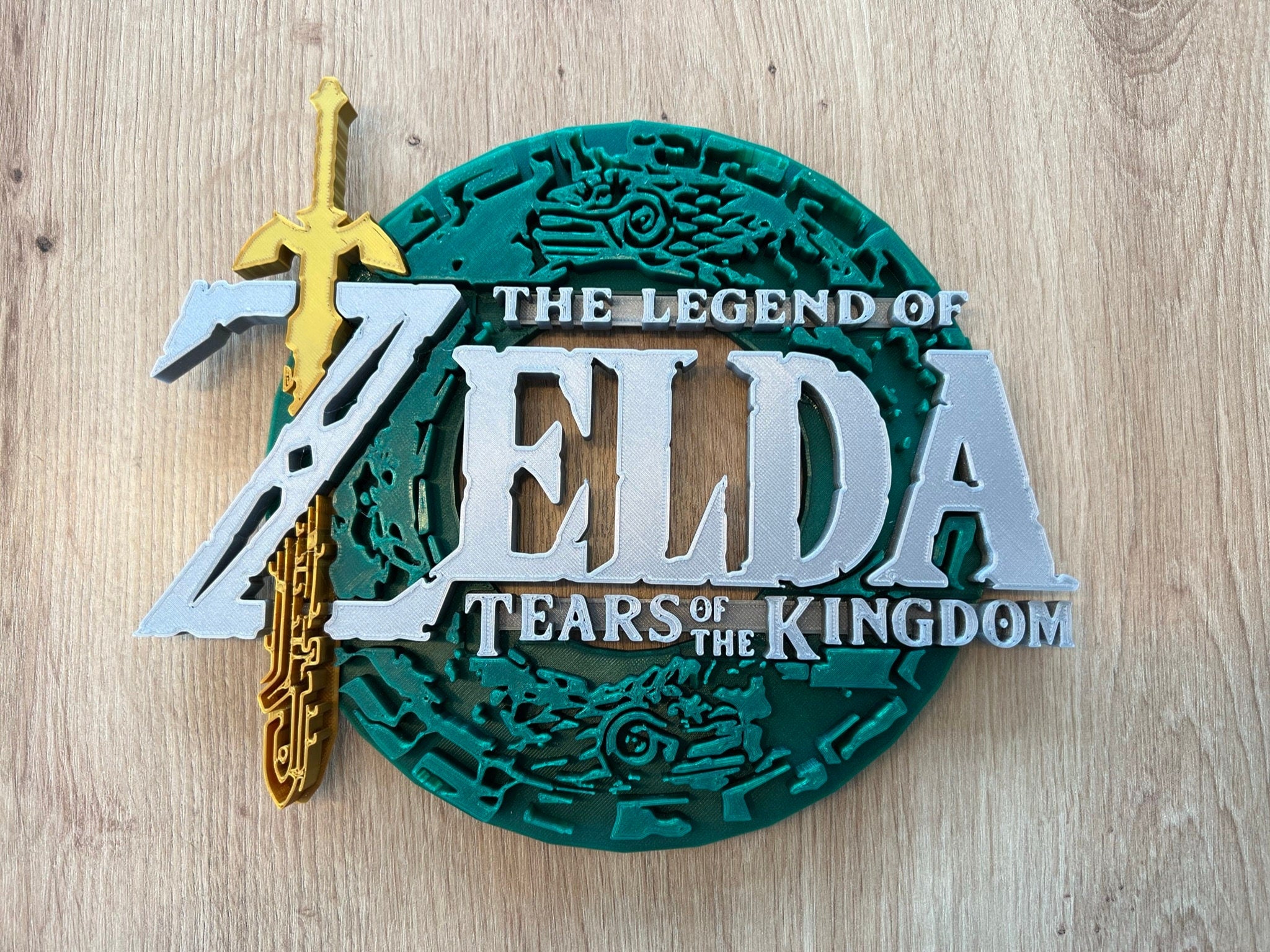 The Legend of Zelda: Tears of the Kingdom Logo 3D printed (Multi-Color)