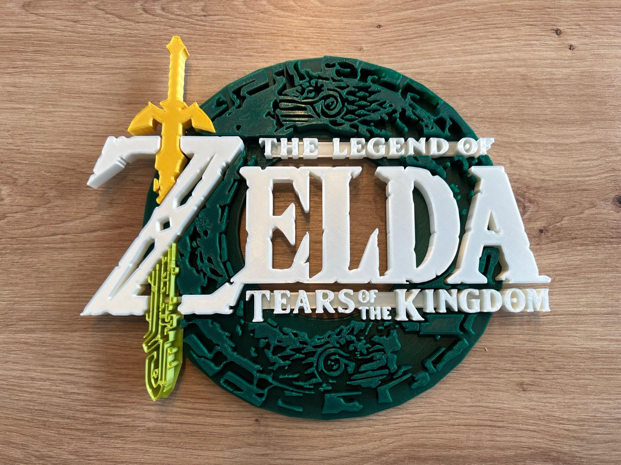The Legend of Zelda: Tears of the Kingdom Logo 3D printed (Multi-Color)