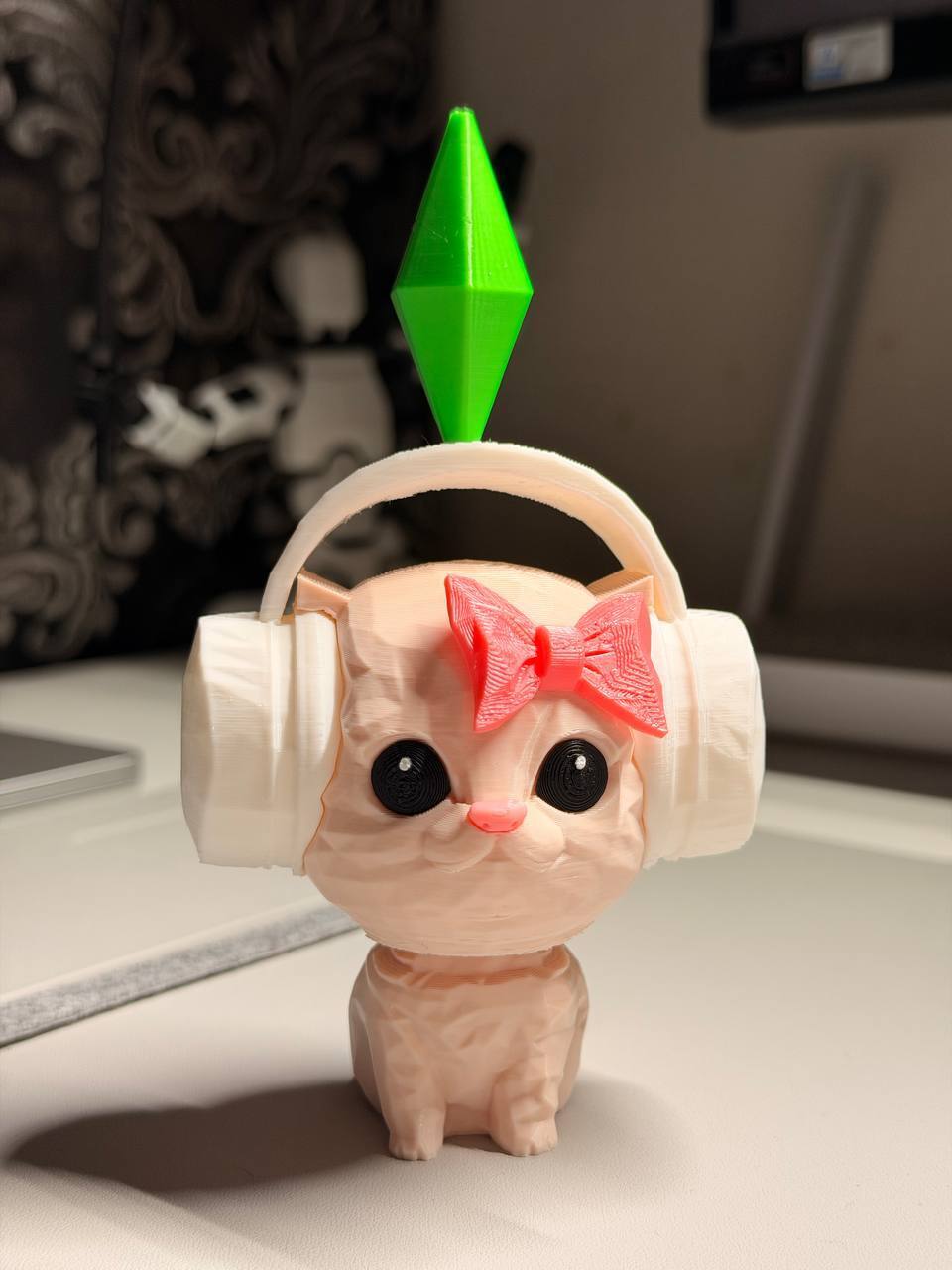 Tanzende Katzen-Bobblehead Figur – 3D-gedruckte Wackelkopf-Katze