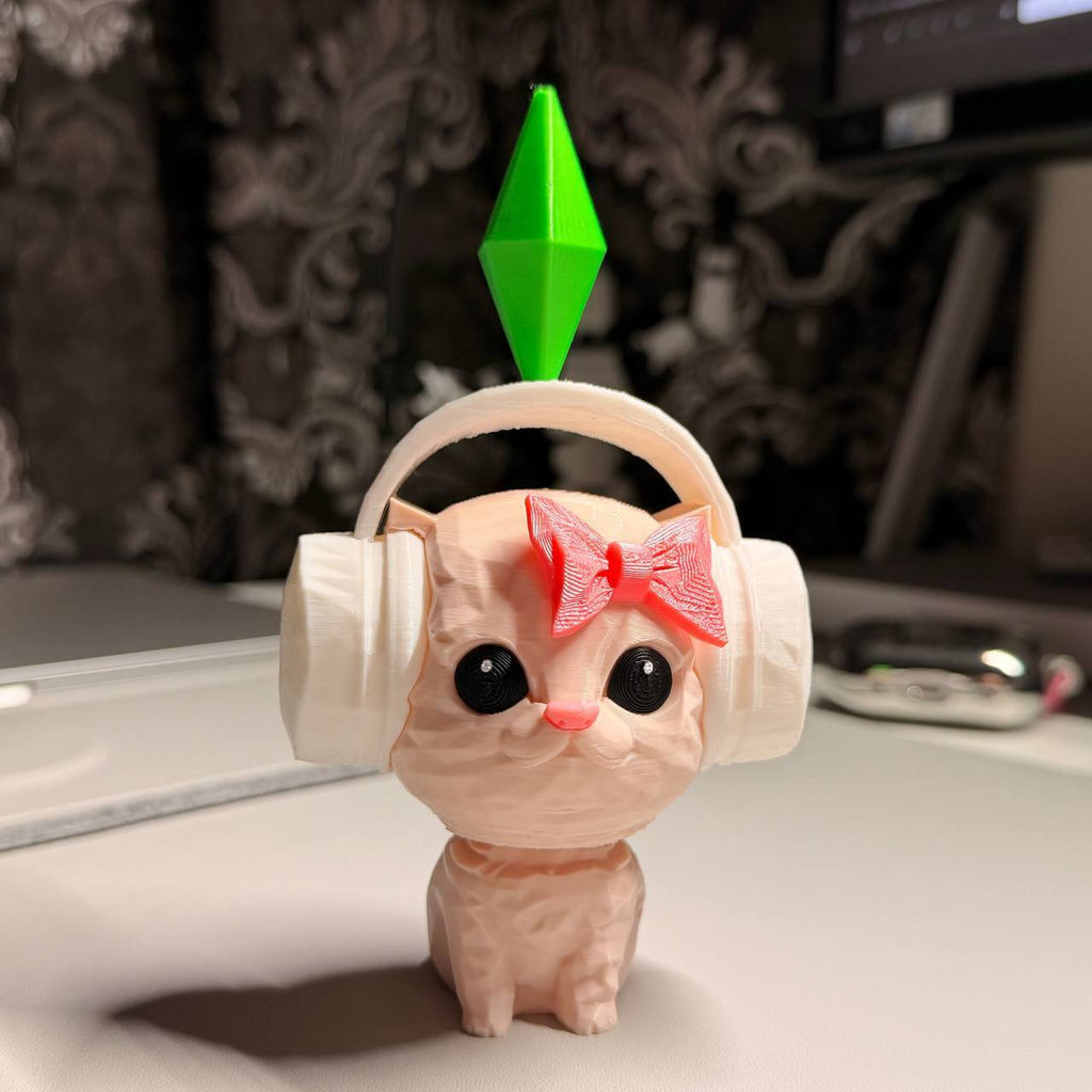 Tanzende Katzen-Bobblehead Figur – 3D-gedruckte Wackelkopf-Katze