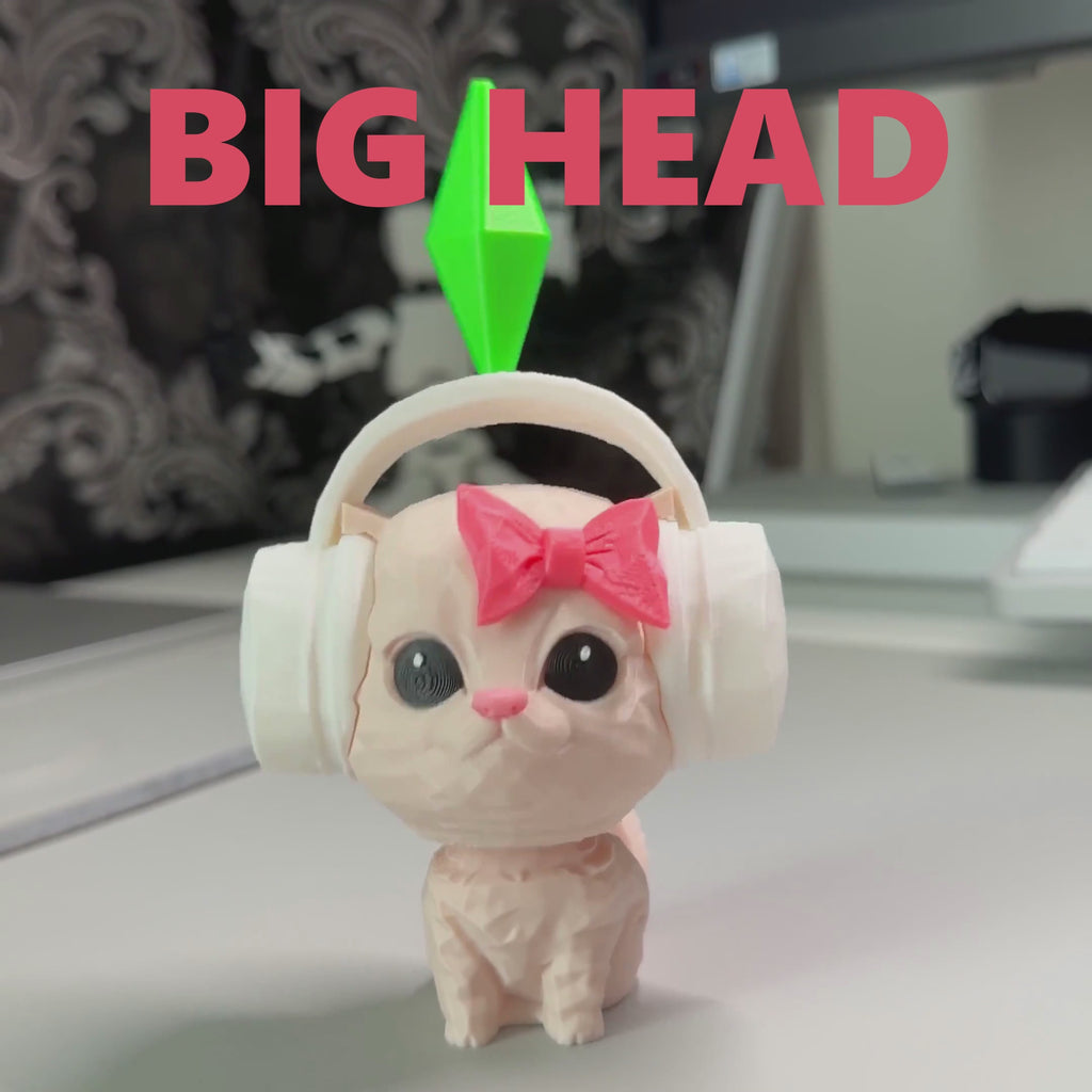 Tanzende Katzen-Bobblehead Figur – 3D-gedruckte Wackelkopf-Katze